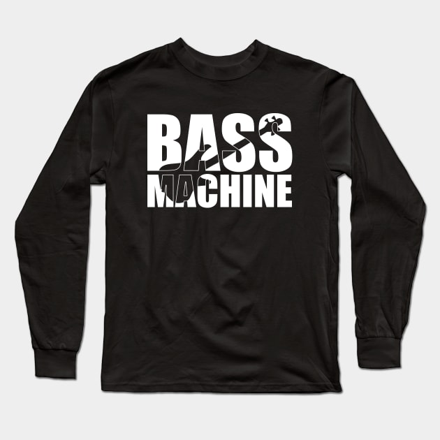 BASS MACHINE funny bassist gift Long Sleeve T-Shirt by star trek fanart and more